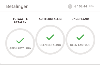 Totaal te betalen · Achterstallig