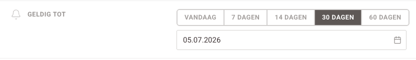 Geldig tot