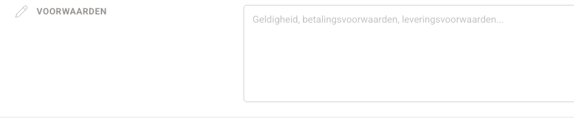 Voorwaarden
